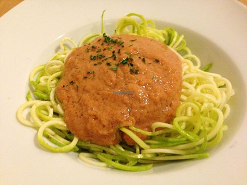 Vegan Time raw spaghetti at Vegan Time in Arad