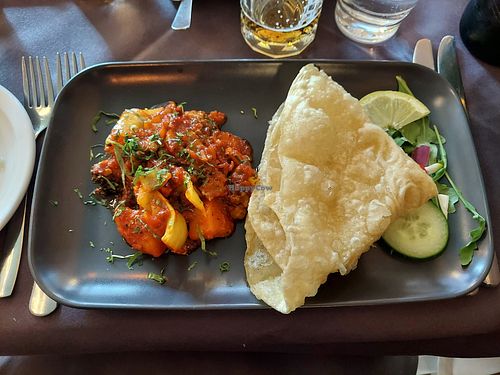Mixed vegetable puri starter at Cilantro in Edinburgh