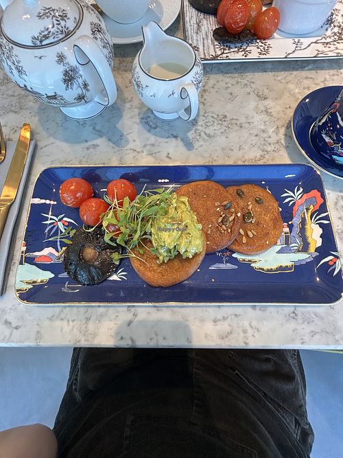 Sweet potato pancakes   at Wedgwood Tea Room in Stoke-on-trent