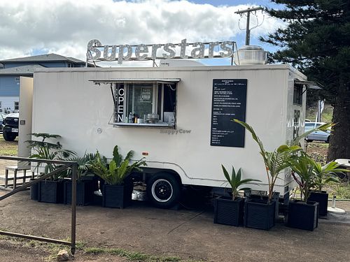 Food truck with some tables and seating outside. Nice little spot    at Superstars  in Lahaina