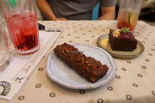 snickers & beetroot brownie at The Seeds Plant-Based Foods & Desserts in Hoi An