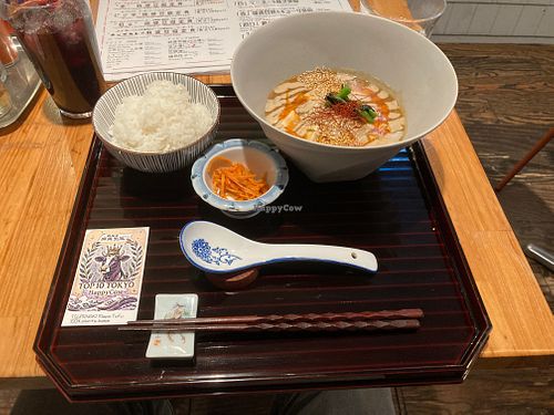 White sesame mapo tofu at tsuminaki Mapo Tofu - 罪無き麻婆豆腐 in Tokyo