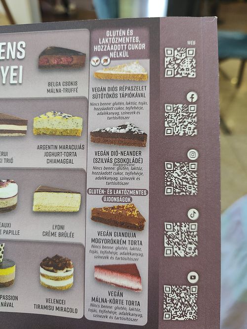 Cakes at Cafe Frei in Eger