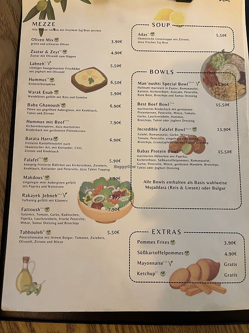 Menu   at Manoushti in Goslar