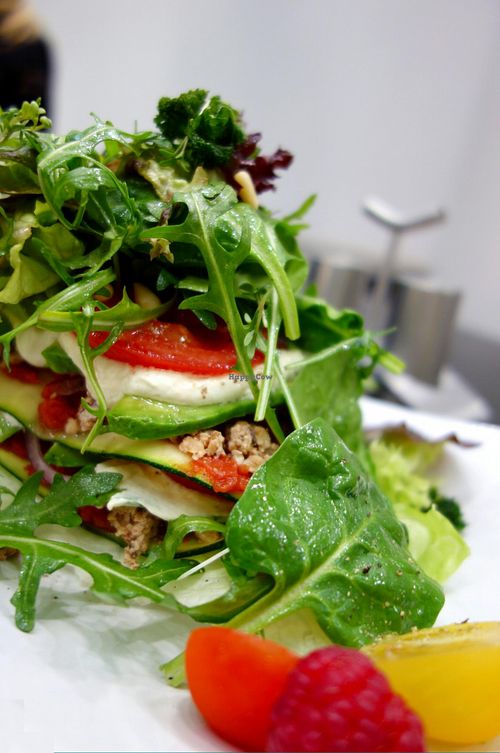 Yummy raw vegan lasagna! at Rag Bar in Frankfurt