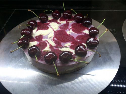 sensational cherry tart at Rag Bar in Frankfurt