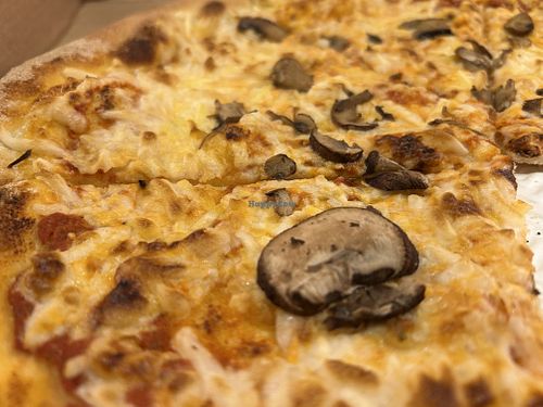 Vegan NY Cheese with extra shrooms  at I Scream for Pizza in Sunderland
