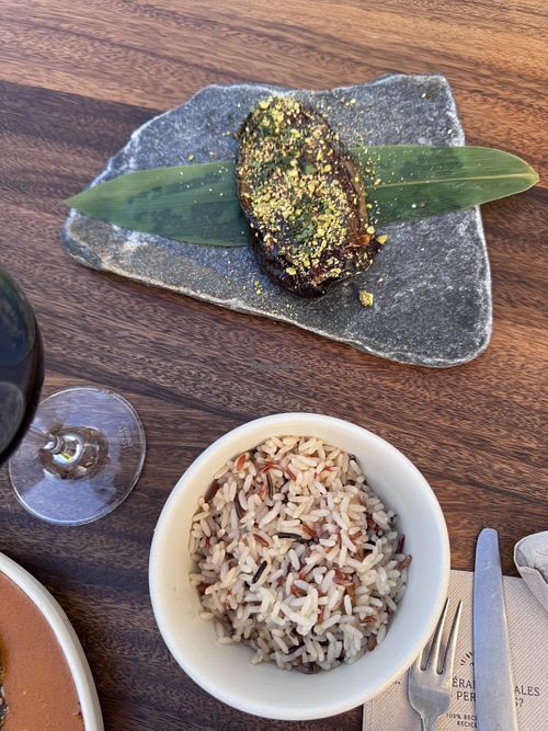 Berenjena asada con miso   at Begin in Valencia