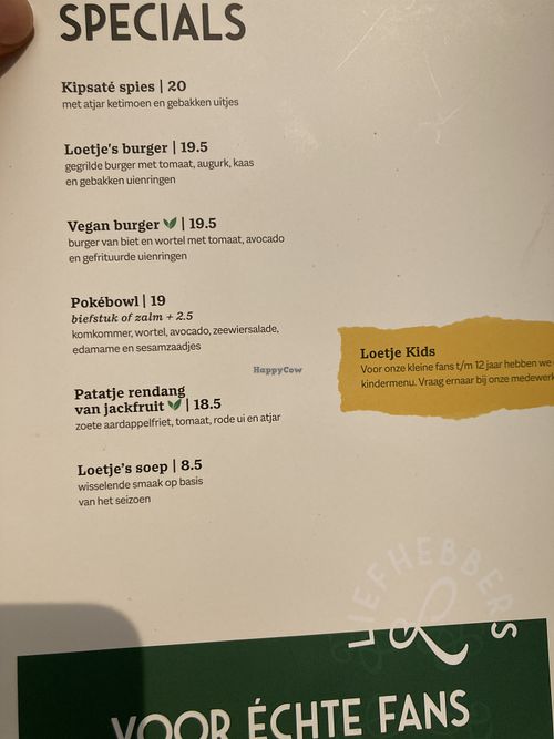 Jackfruit fries   at Loetje in Bergen