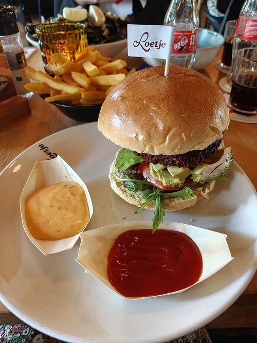 Bieten burger at Loetje Eindhoven in Eindhoven