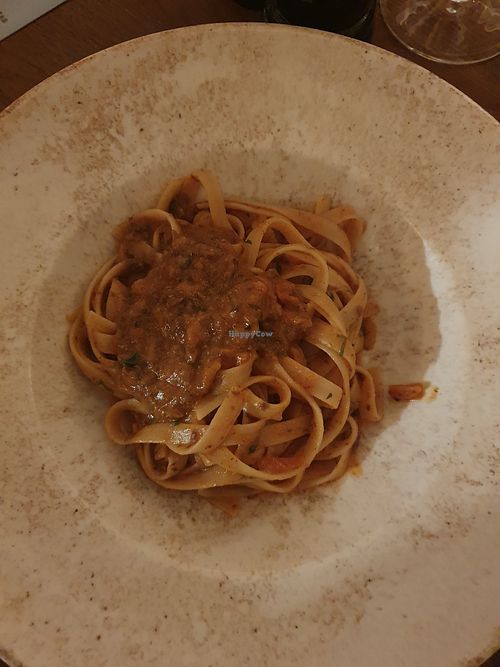 Tagliatelle Contadina
Mushroom & vegetable ragu, tomato, vegan mozzarella-style cheese, flat leaf parsley at Piccolino in Wilmslow
