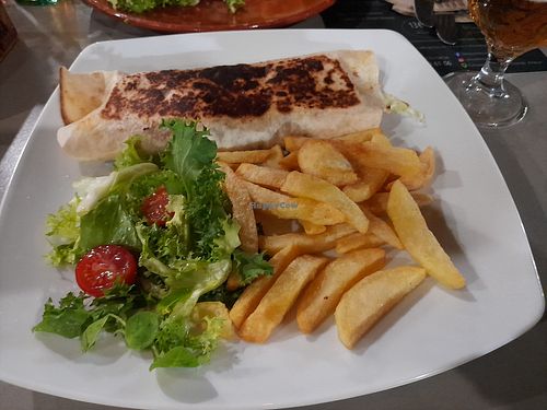 Fajita vegana at Restaurante Los Olivos de Alfacar in Granada