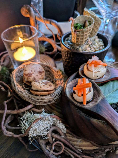 She tried shiitakes, charred turnip, roasted porcini macaron at Surrell in Seattle