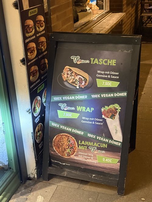 sign  at Veganland - Bonner in Cologne