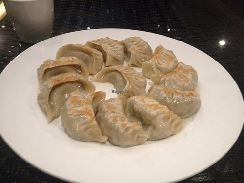 Fried dumplings at Xinxiang Sushijie - Vegetarian World in Chengdu