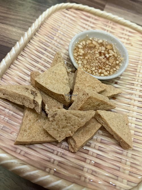 Fried tofu  at Silver Spoon in Chicago
