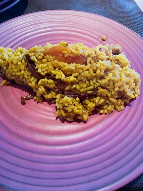 Arroz con tomates e boletus  at Arrocería Os Cachivaches in Lugo