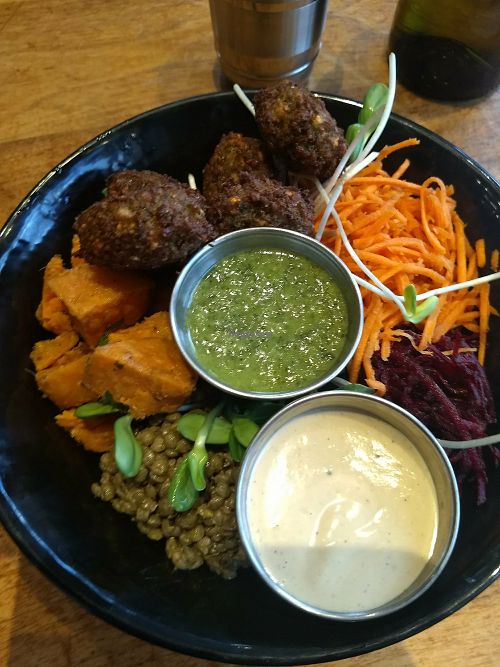 Falafel bowl at Panthere Verte - Plateau in Montreal