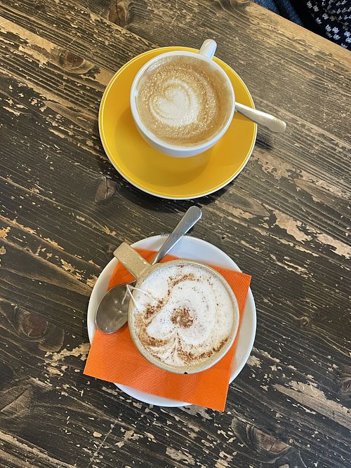Cappuccino & chai latte  at Bar al Vecchio Tram in Udine