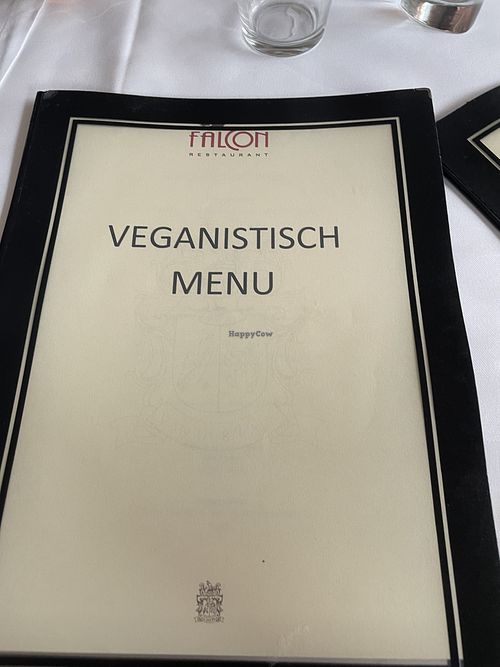 Separate vegan menu   at The Falcon Restaurant at Van der Valk Hotel Groningen in Westerbroek