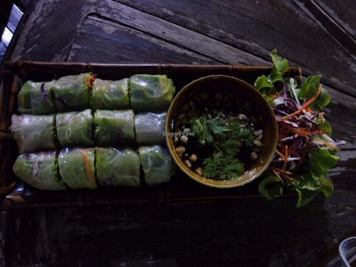 Vietnamveggie springrolls at Radiance Restaurant in Koh Samui