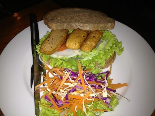 Vegan hot dog  at Radiance Restaurant in Koh Samui