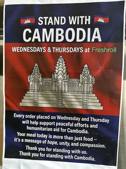 Stand with Cambodia!  at freshroll - Mashpee Commons in Mashpee