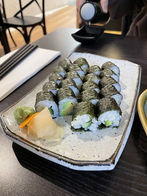 Baby rolls- half avo half cucumber   at Zen Japanese  in Buderim