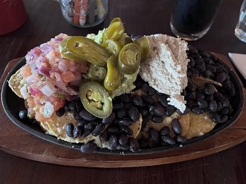 Vegan nachos with cashew sour cream   at California Republic in Sydney