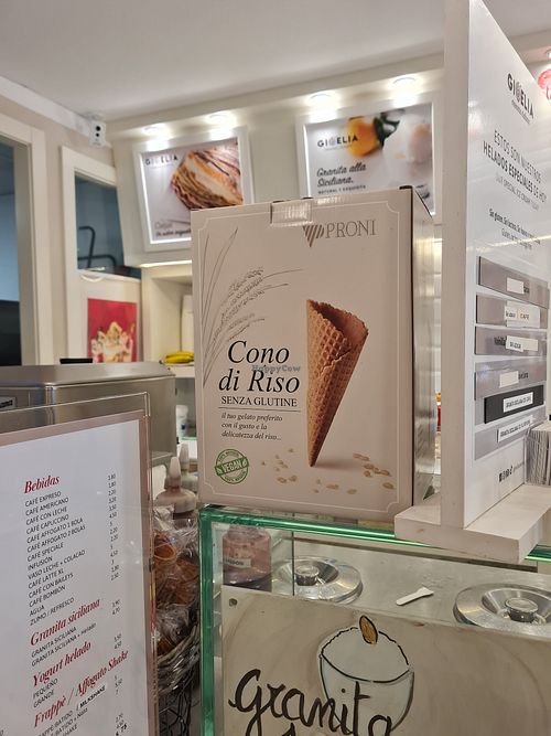 Vegan cone option available at Gioelia Cremeria in Alicante