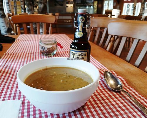 Vegane Erbsensuppe 😀 at Milchhalle Wilsede in Bispingen