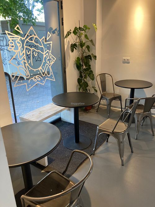 Interior seating  at Soma Café in Madrid