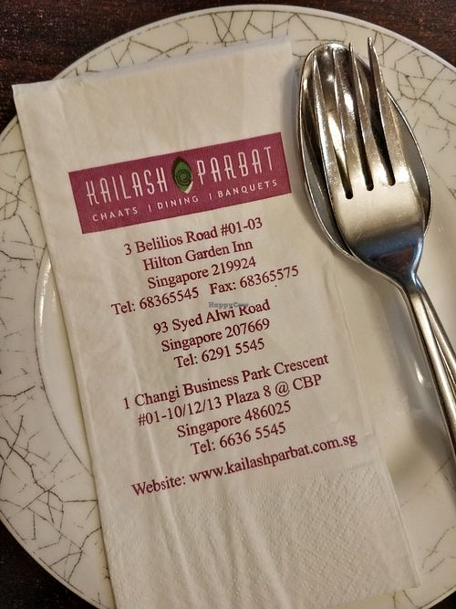 Serviettes at Kailash Parbat - Belilios Rd in Central Singapore