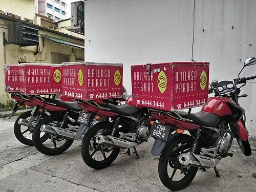 Delivery bikes at Kailash Parbat - Belilios Rd in Central Singapore