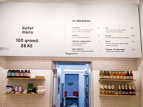 Menu board at Loving Bistro at Loving Bistro in Prague