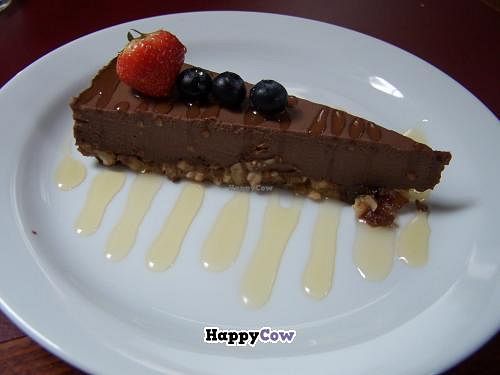 Raw vegan chocolate cheesecake, loVeg at LoVeg in Prague