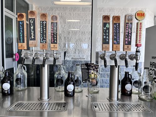 Kombucha and Nitro cold brew on tap  at Frütopia  in Stephens City