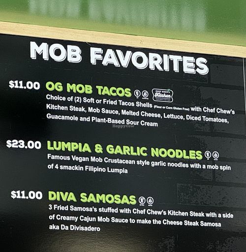 Mob Favorites  at Vegan Mob in Vallejo
