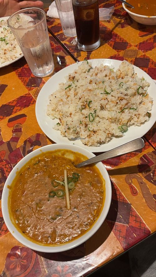 Dal Curry Set with Garlic Ricee  at Ganga Mahal in Ikeda