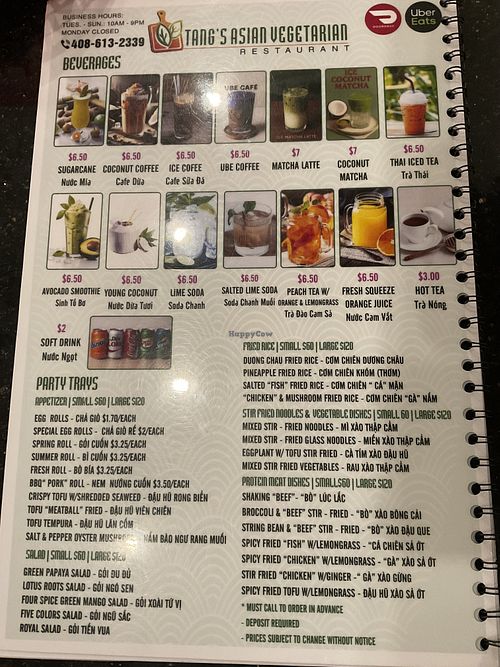   at Tang's Asian Vegetarian in San Jose