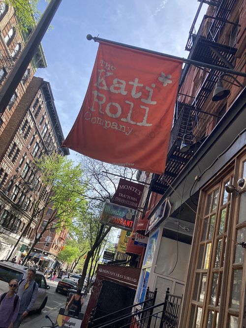 Front entrance on McDougal Street  at The Kati Roll Company in New York City