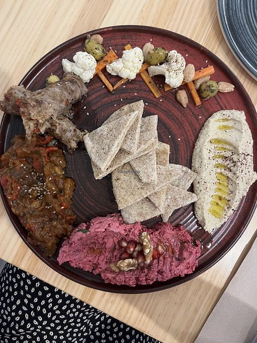 Umaueyon mezze platter (subbed hummus for tzatziki!)  at Umaueyon in Cordoba