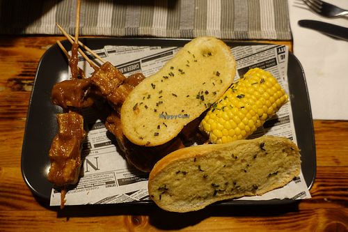 Tofu Spieße asiatisch at Hexenkessl Almbar Pitztal in Plangeross