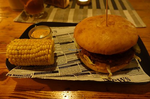 Vegan Klassik Burger at Hexenkessl Almbar Pitztal in Plangeross