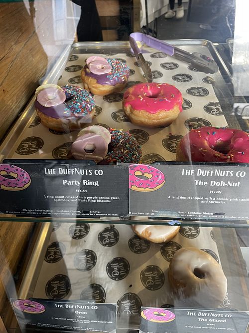About 8 different vegan choices   at The Duff Nuts Co in Llandeilo
