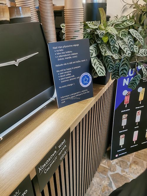 coffee alternatives at Klobouk dolů coffee in Cesky Krumlov