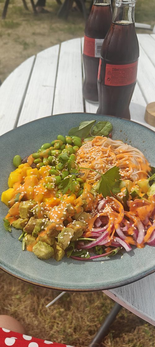 Vegan poke bowl at Ladans Langos in Tofta