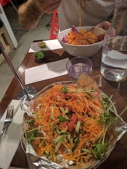 pad thai & nachos at Carrots n' Dates in Windsor