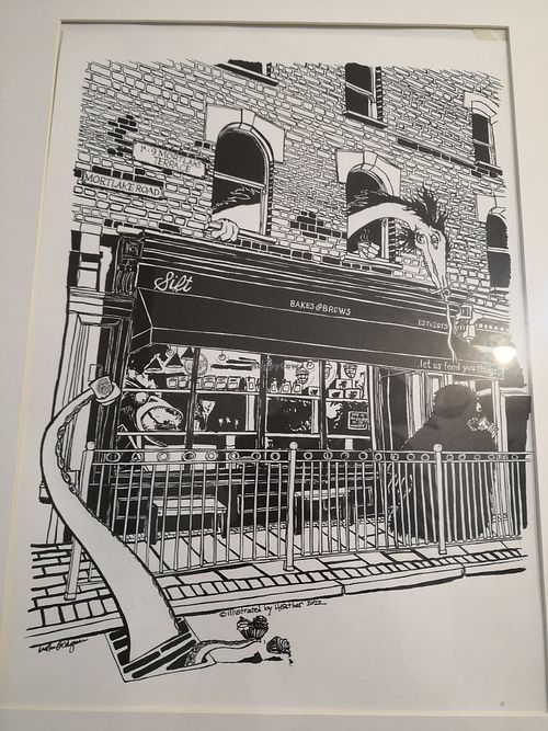 Painting at SIFT Bakes & Brews in South West London