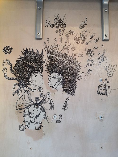 Drawing at SIFT Bakes & Brews in South West London